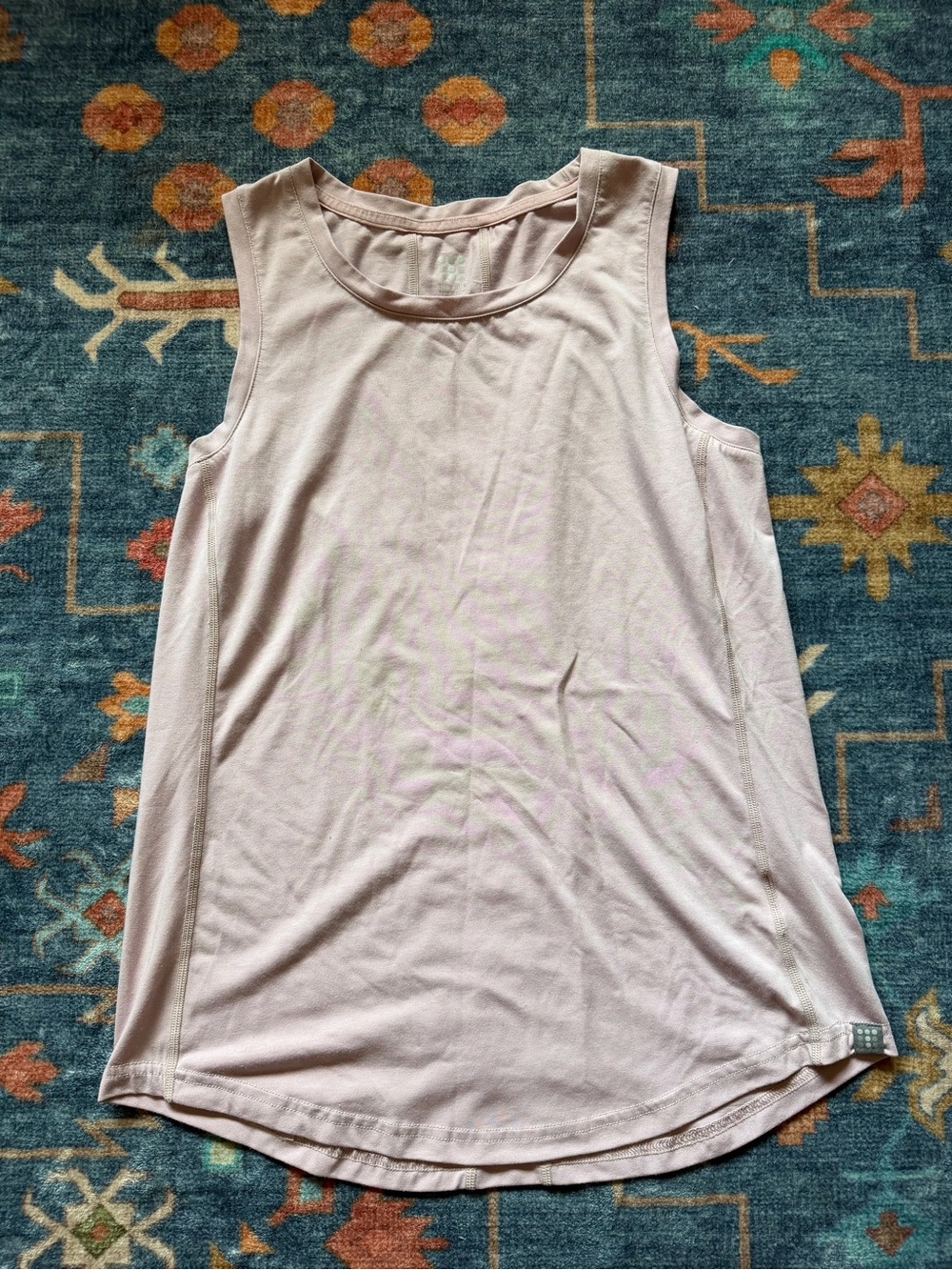 Title Nine Light Pink Athletic Scoop Neck Tank